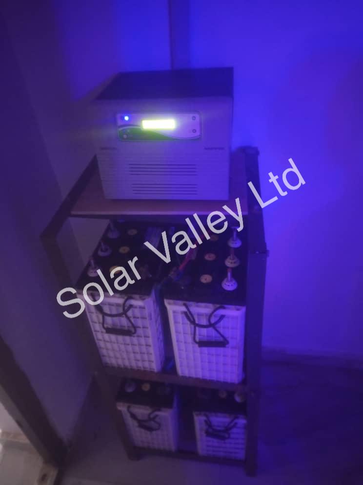 2.5kva solar system soccer power 24v and 4 luminous batteries installed in Amuwo Odofin