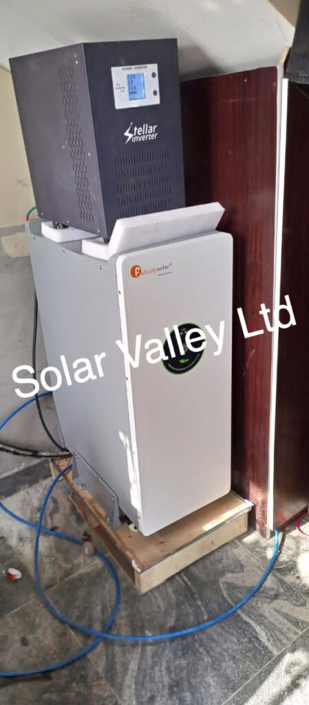 10kva-inverter and 15kw felicity lithium battery installation by Solar Valley Limited