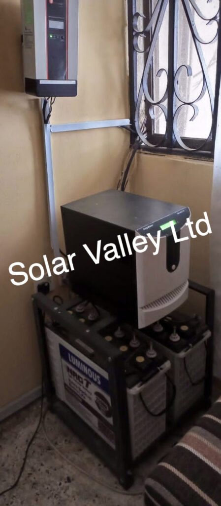 2.5kva mopower inverter with two luminous batteries installation by Solar Valley Limited