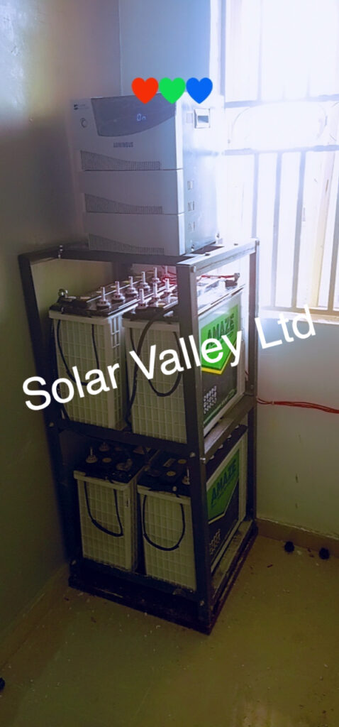 4kva luminous inverter and 4 amaze tubular batteries installation by Solar Valley Limited