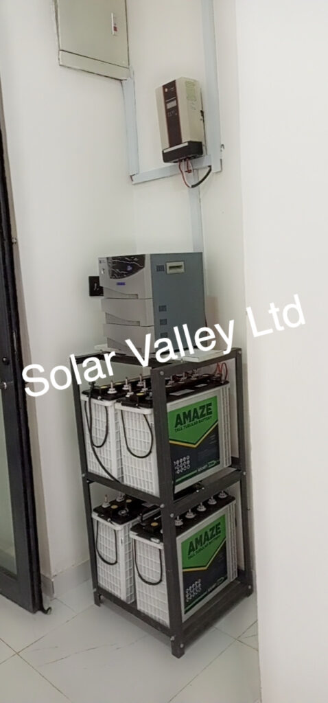 4kva luminous inverter and 4 tubular amaze batteries solar installation by Solar Valley Limited