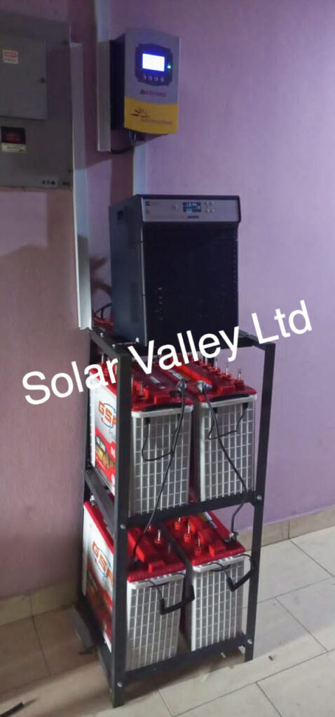 4kva luminous inverter with 4 amaze 220ah batteries installation by Solar Valley Limited