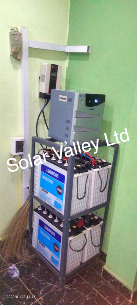 solar-valley-limited-installation-work-project-community-road-ago-palace-way-okota-lagos-4kva-luminous-4-tubullar-batteries-8-mono-solar-panels-