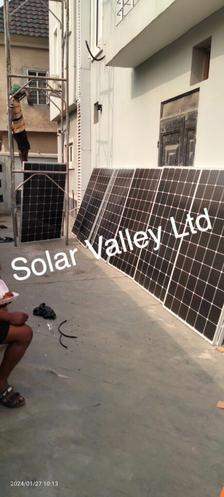 solar panels installation work in progress by Solar Valley Limited