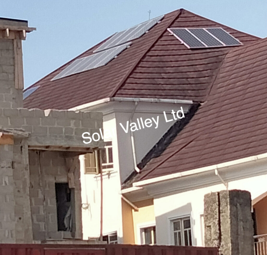 solar panels installed on roof installation by Solar Valley Limited